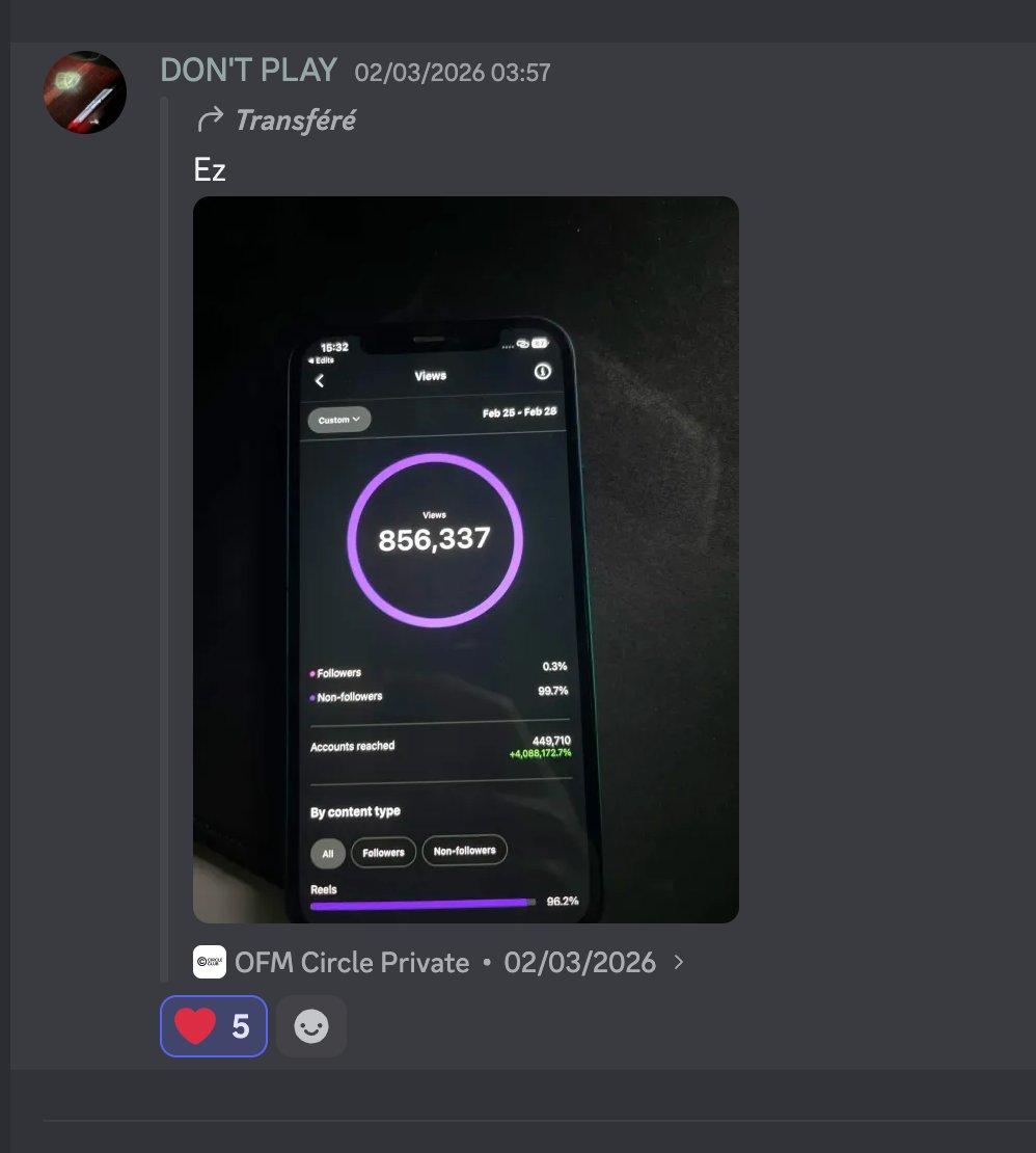 R&eacute;sultat OFM Hybride - 856K vues sur les reels
